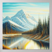 Kanadas Naturlandschaft - Atemberaubende Bergkunst Poster (Vorne)