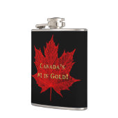 Kanadas Nummer 1 in Gold-Red-Ahornleaf Flachmann (Links)