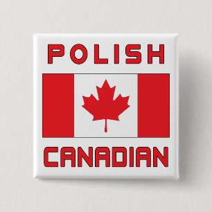 Kanadas polnische kanadische Flagge Button