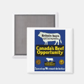 Kanadas Rindsaussichten Magnet (Vorderseite/Rückseite)