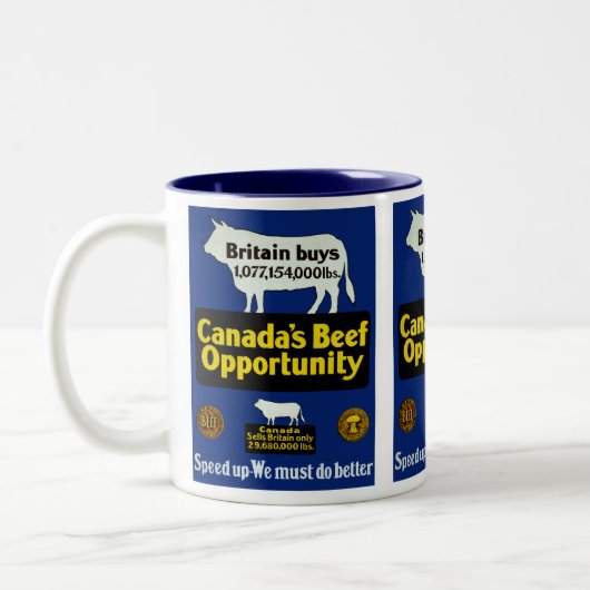 Kanadas Rindsaussichten Zweifarbige Tasse (Links)