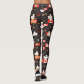 Kanadas roter weißer kanadischer Ahornblättersteg Leggings (Rückseite)