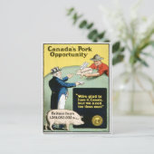 Kanadas Schweinechancen Postkarte (Stehend Vorderseite)