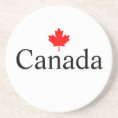 Kanadas Sondertext mit dem minimalistischen Rotapf Getränkeuntersetzer (Vorne)