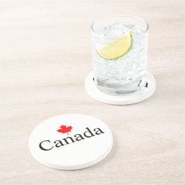 Kanadas Sondertext mit dem minimalistischen Rotapf Getränkeuntersetzer