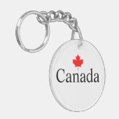 Kanadas Sondertext mit dem minimalistischen Rotapf Schlüsselanhänger (Vorderseite links)