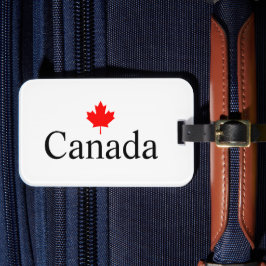 Kanadas Sondertext mit rotem Ahornblatt Gepäckanhänger