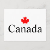 Kanadas Sondertext mit rotem Ahornblatt Postkarte (Vorderseite)