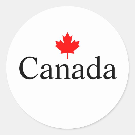 Kanadas Sondertext mit rotem Ahornblatt Runder Aufkleber (Vorderseite)