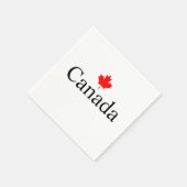Kanadas Sondertext mit rotem Ahornblatt Serviette (Ecke)