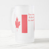 Kanadas-Valentinstag-Tasse Mattglas Bierglas (Vorderseite Links)