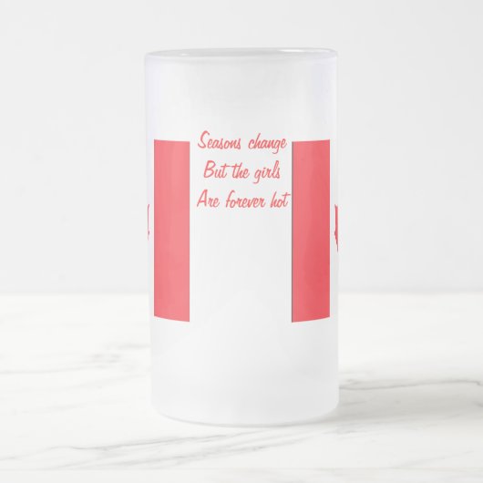 Kanadas-Valentinstag-Tasse Mattglas Bierglas (Mittel)
