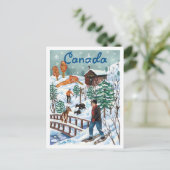 Kanadas Winterwunderland Postkarte (Stehend Vorderseite)
