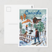 Kanadas Winterwunderland Postkarte (Vorne/Hinten)