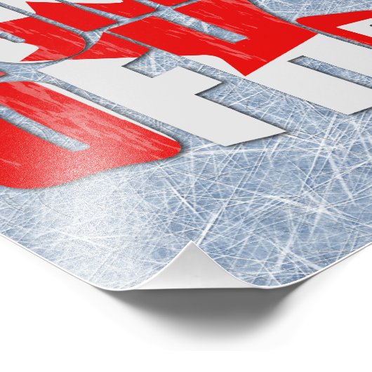 Kanadas Zuhause Hockey Map Fotodruck (Ecke)