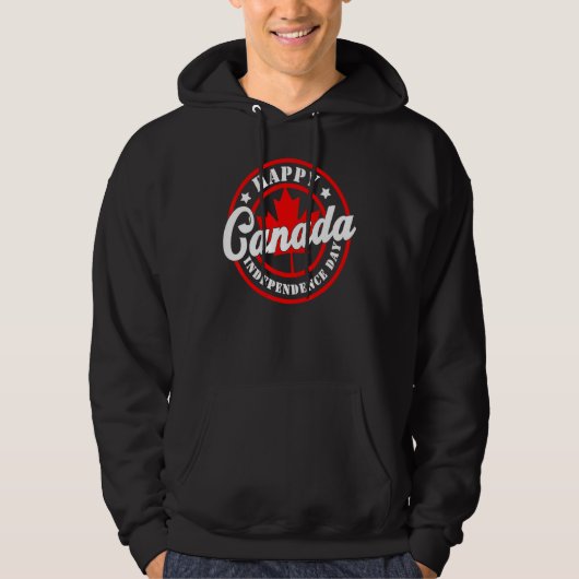 Kanadatag Feier Happy Canada Day Maple Flag Hoodie (Vorderseite)