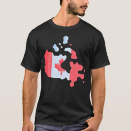 Kanadatag-Flag Karte T-Shirt
