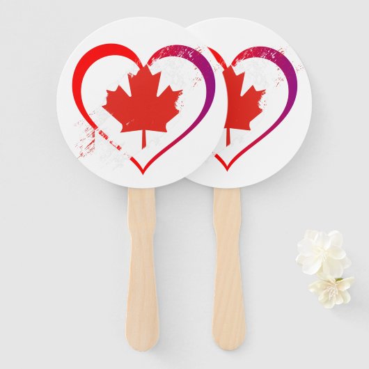 Kanadatag Hand Fans Fächer (Vorne und Hinten)