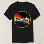 Kanadenbogen im Vintagen Weltraumstil T-Shirt (Design vorne)