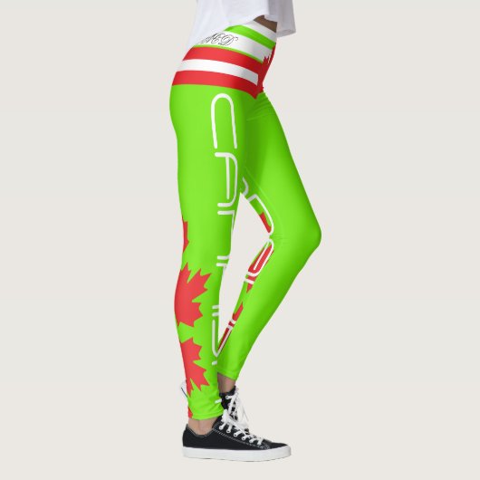 KANADIAN FLAG FLOURESCENT GRÜNE LEGGINGS HAVIC ACD (Rechts)