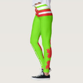 KANADIAN FLAG FLOURESCENT GRÜNE LEGGINGS HAVIC ACD (Links)