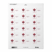 KANADIAN FLAG INSPIRIERT ADRESSAUFKLEBER (Vorne)