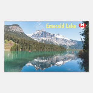 Kanadier auf dem berühmten Emerald Lake - Yoho NP, Rechteckiger Aufkleber