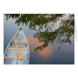 Kanadier auf einem See bei Sonnenuntergang, Kanada