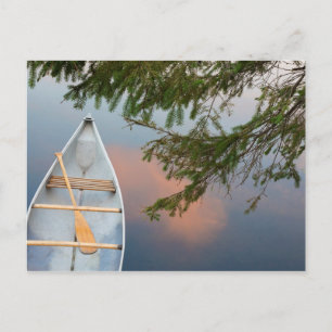 Kanadier auf einem See bei Sonnenuntergang, Kanada Postkarte