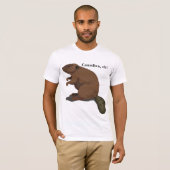 Kanadier, eh! Niedlicher Cartoon Biber T - Shirt (Vorne ganz)