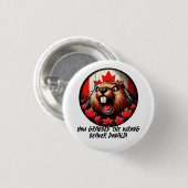 Kanadier "Falscher Biber Donald" Trump Button (Vorne & Hinten)