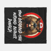Kanadier "Falscher Biber Donald" Trump Fleecedecke (Vorderseite (Horizontal))