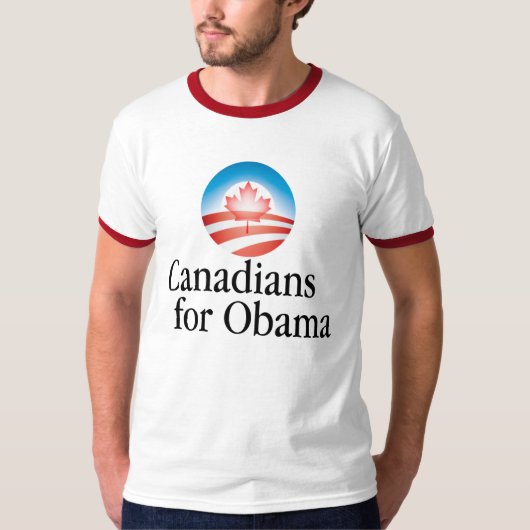 Kanadier für Obama T-Shirt (Vorderseite)
