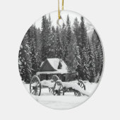 Kanadier-Rocky Mountains-Winter-Märchenland Keramik Ornament (Links)