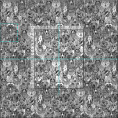 Kanadier Schwarz-weiß Stoff (Kachel)