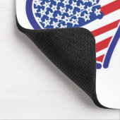 Kanadier und Amerika-Flaggen-Herzen Mousepad (Ecke)