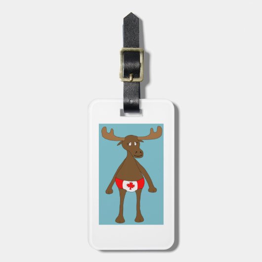 Kanadier, wie? Elche Gepäckanhänger (Vorderseite vertikal)