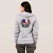 Kanadisch-Amerikanische Schild-Flagge Hoodie (Schwarz voll)