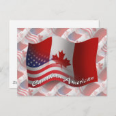 Kanadisch-amerikanische Waagenflagge Postkarte (Vorne/Hinten)