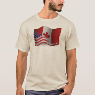 Kanadisch-Amerikanische wellenartig bewegende T-Shirt