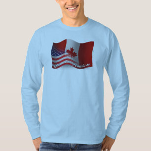 Kanadisch-Amerikanische wellenartig bewegende T-Shirt