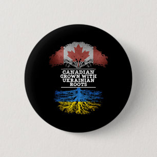 Kanadisch Gewachsen Mit Ukrainischen Wurzeln T-Shi Button