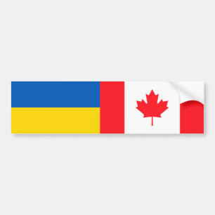 Kanadisch Ich stehe mit der Ukraine. CA- und UKR-F Autoaufkleber