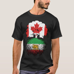 Kanadisch Iranische Wurzeln Löwe und Sonne T-Shirt