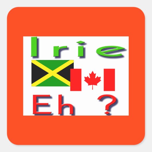 kanadisch quadratischer aufkleber (Vorderseite)