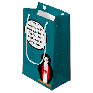 Kanadisch sprechende Ms Penguin Personalisiert Kleine Geschenktüte