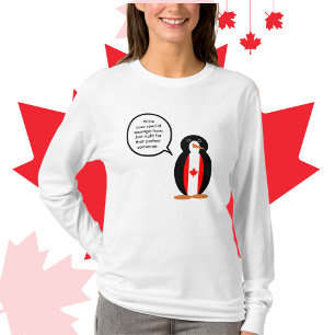 Kanadisch sprechende Ms. Pinguin Personalisiert T-Shirt