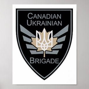 Kanadisch-ukrainische Brigade Militär Ukraine Vert Poster