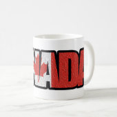kanadische Ahornblätterflagge Kaffeetasse (VorderseiteRechts)