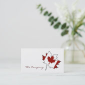 kanadische Ahornblätterflagge, Kanada Visitenkarte (Stehend Vorderseite)